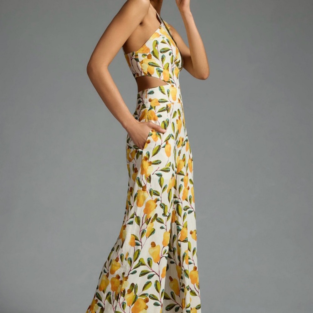 Farm RIO Halter Cutout Wide-Leg Jumpsuit